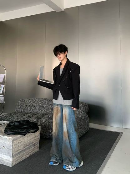 Button Design Deconstructed Line Jacket WN19913