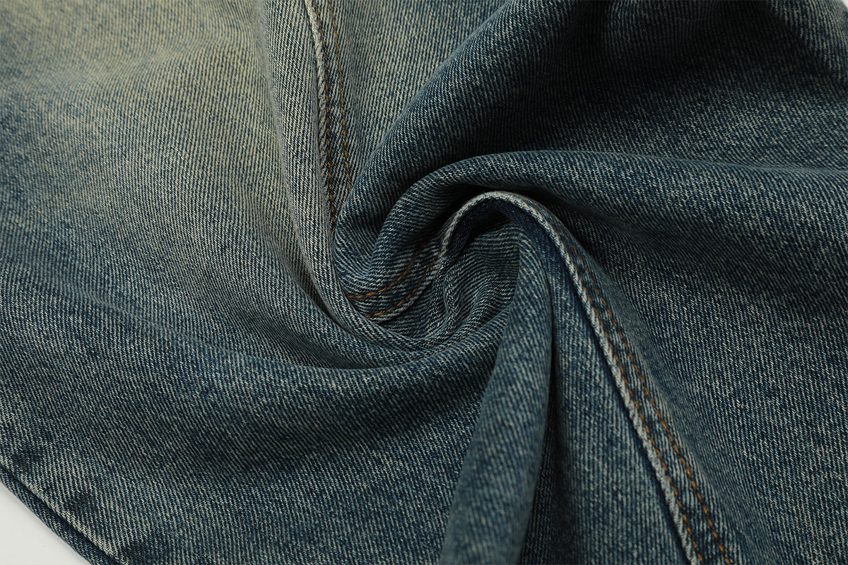 Washed Curve Wide Leg Denim Jeans WN16167