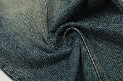 Washed Curve Wide Leg Denim Jeans WN16167