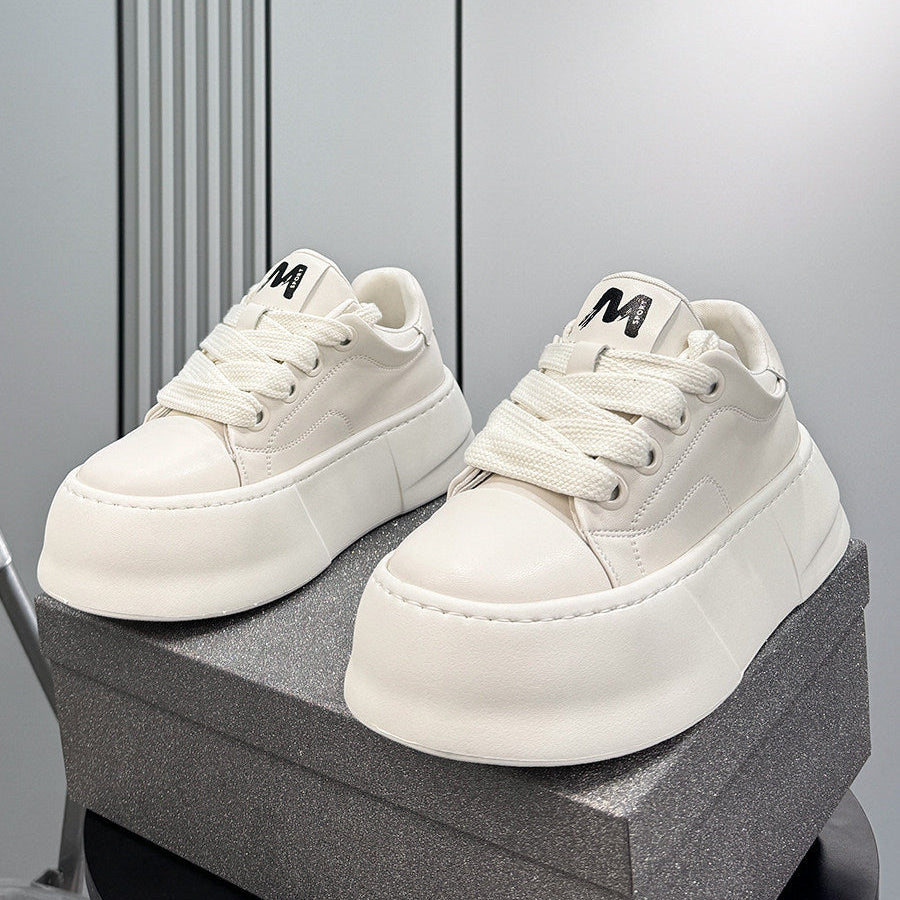 Lace Up Platform Thick Sole Sneakers WN24616