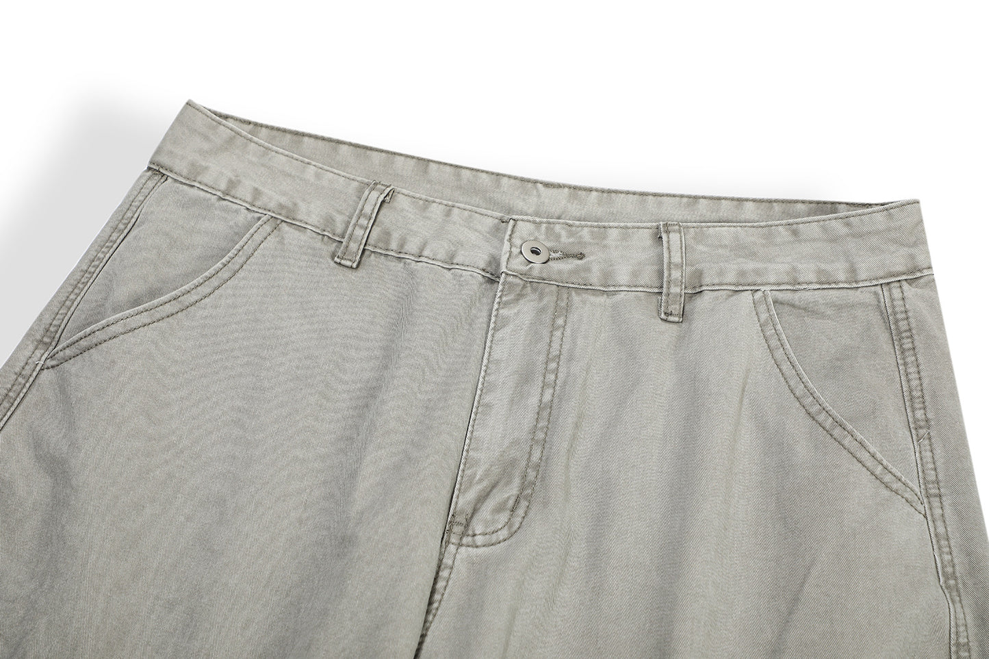 Multi-Pocket Deconstruction Curved Wide Leg Denim Jeans WN25858