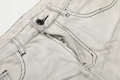 Washed Wide Leg Denim Jeans WN25437