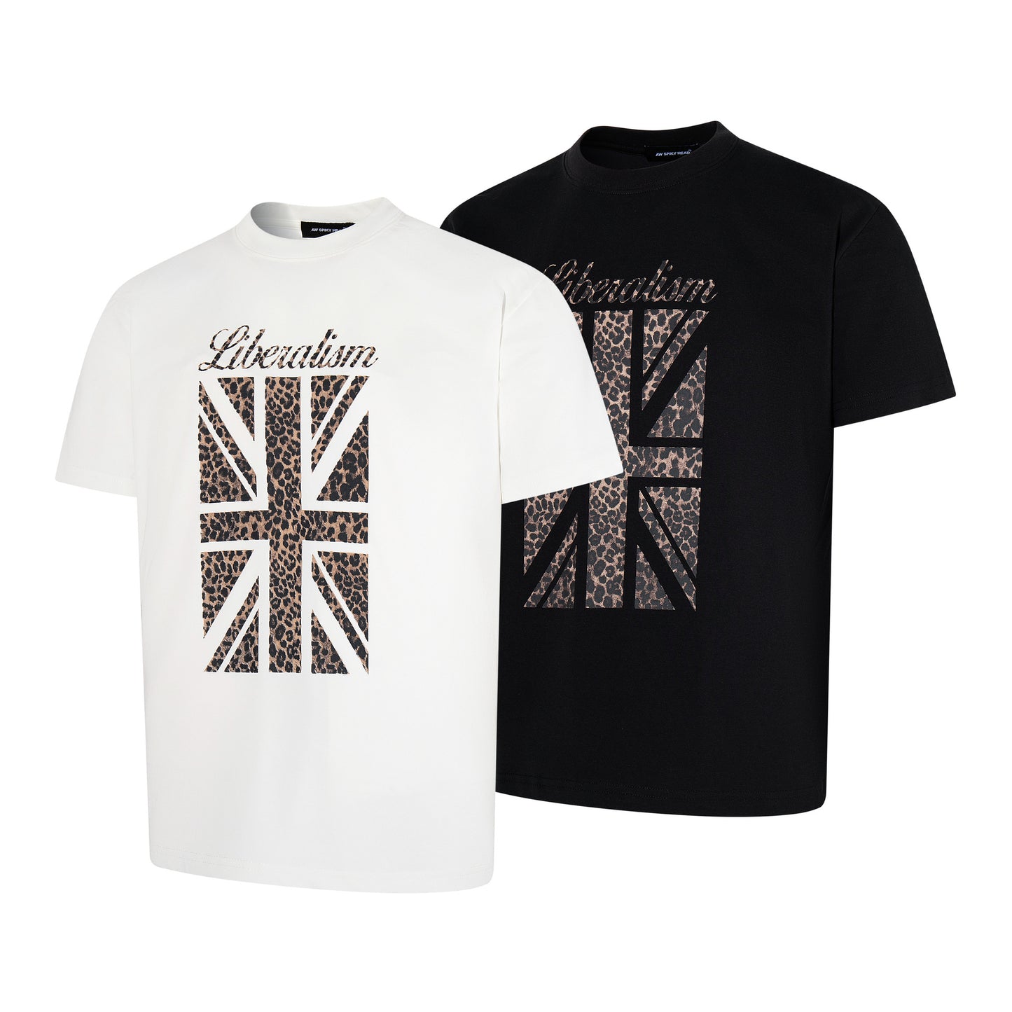 Leopard Print Flag Short Sleeve T-Shirt WN25620