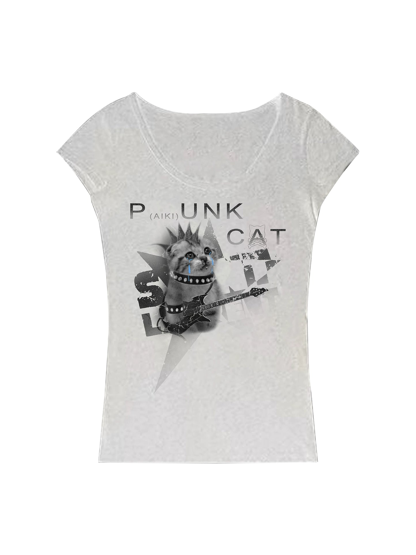 Cat Animal Print Short Sleeve T-Shirt WN20889