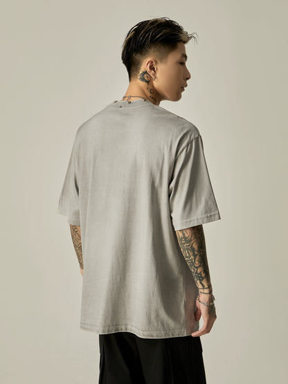 Metalic Design Oversize Short Sleeve T-Shirt WN6254