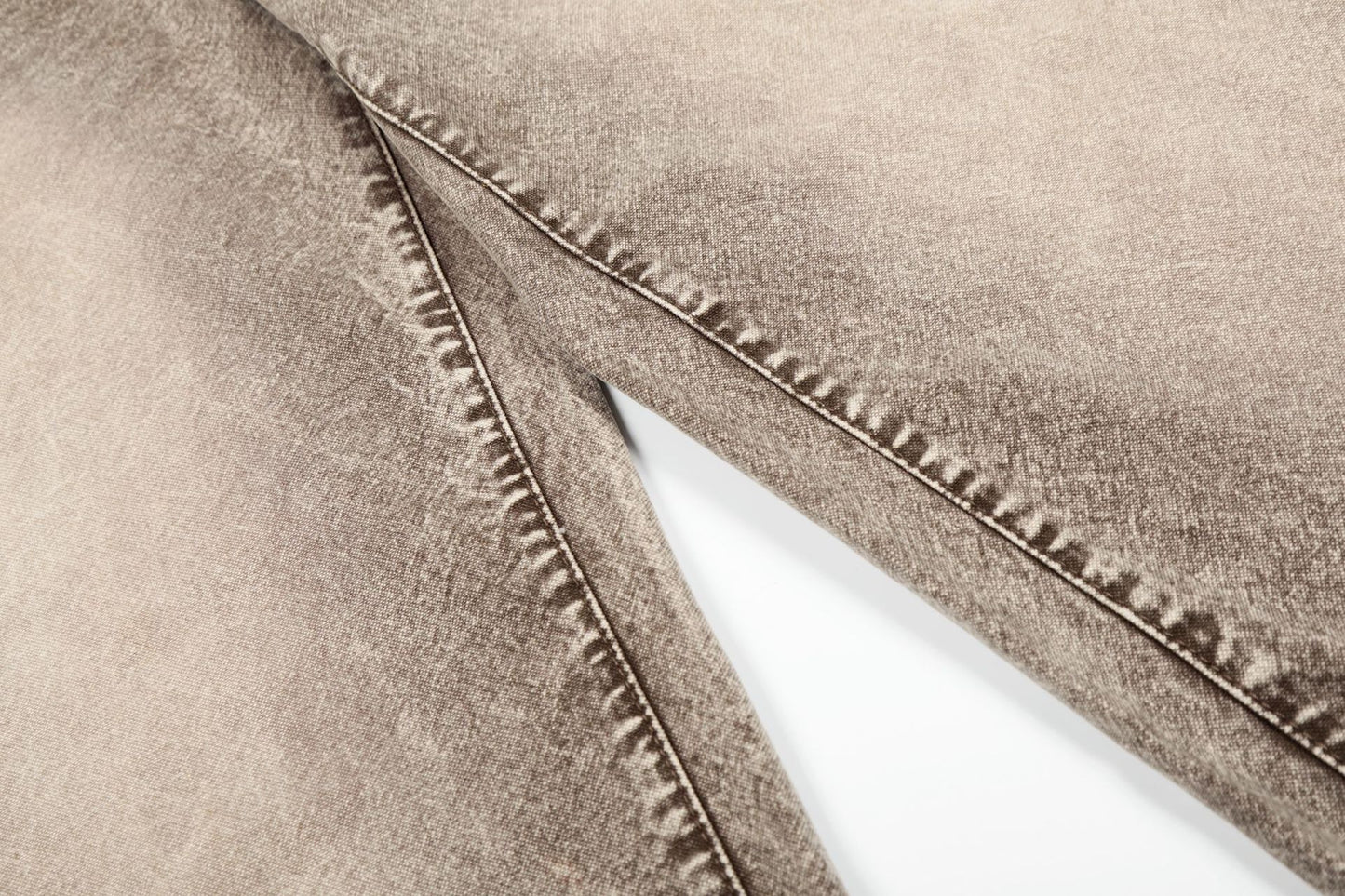 Washed Damage Wide Leg Curved Denim Jeans WN25860