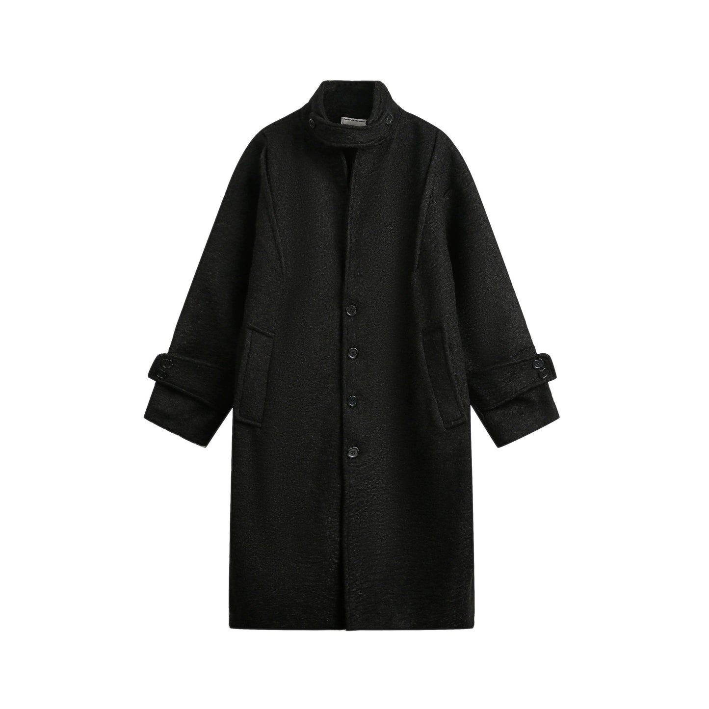 Oversize Stand Neck Long Coat WN9410