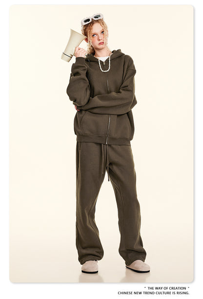 Oversize Zipper Hoodie & Pants Setup WN9959-K