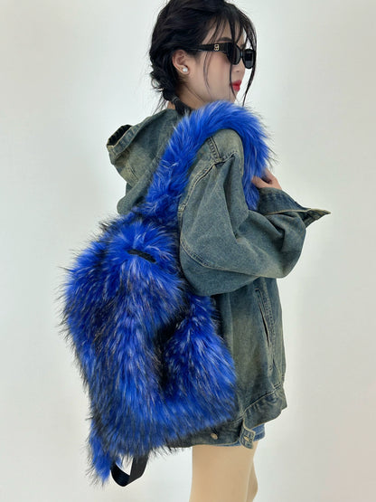 Plush Tassel Backpack WN20548-K2