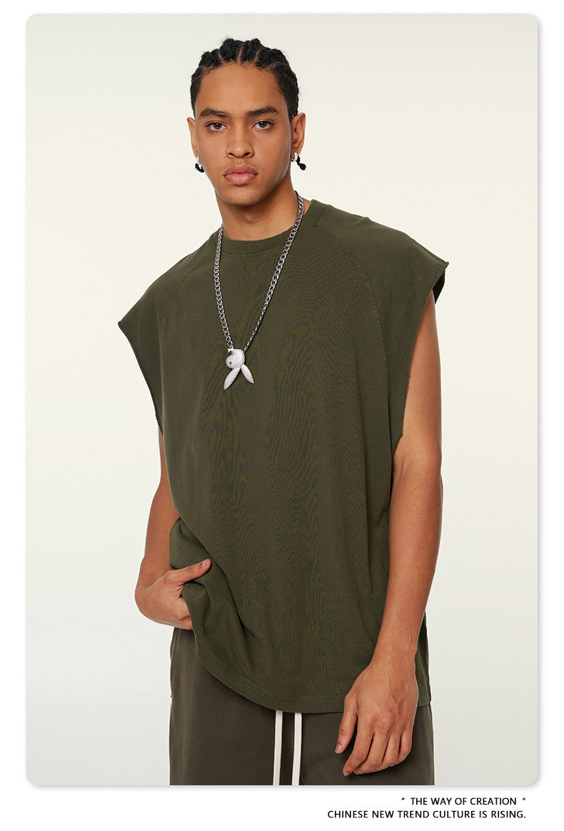 Washed Oversize Tank Top T-shirt WN6447