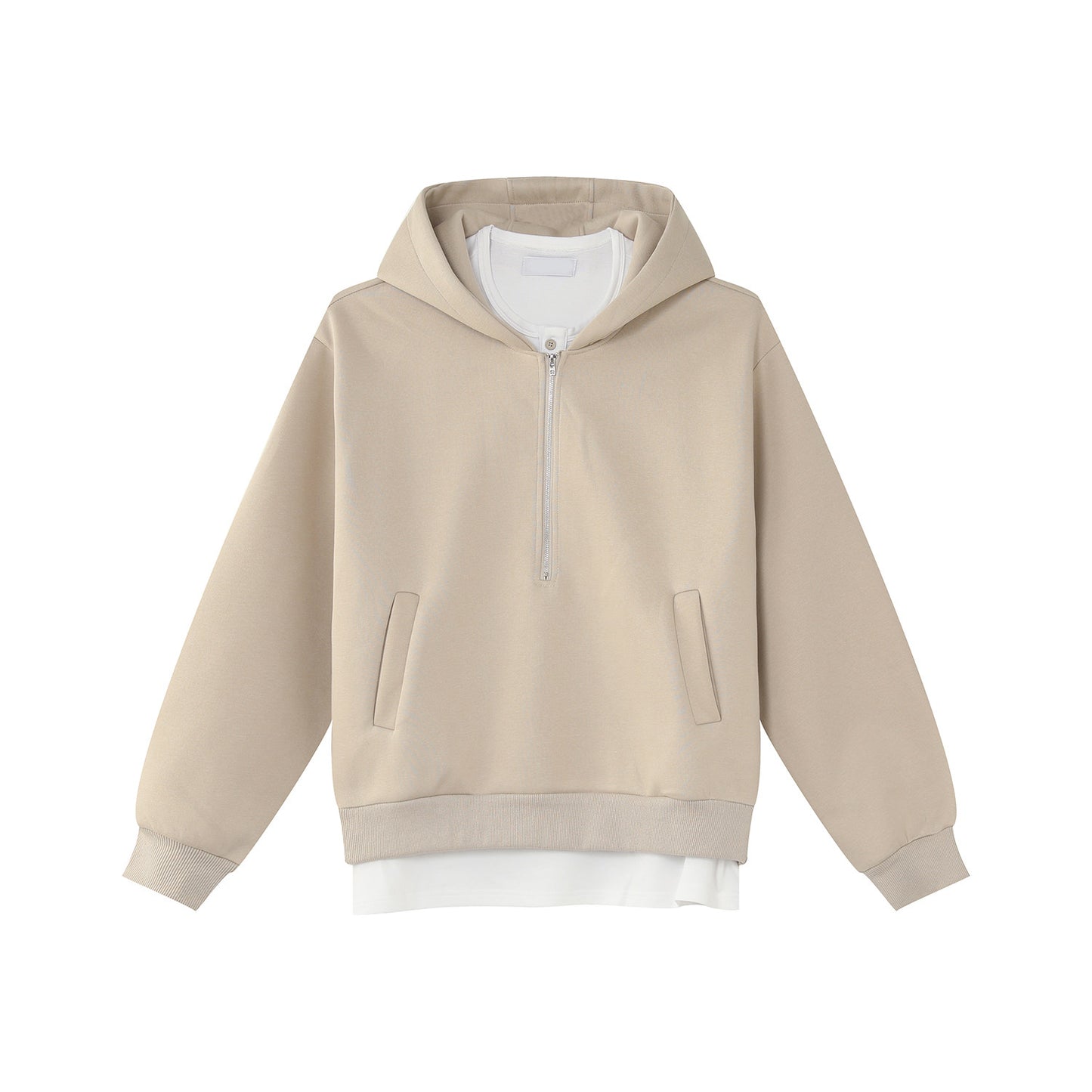 Layered Zipper Hoodie & Wide Leg Cargo Sweatpants Setup WN24933