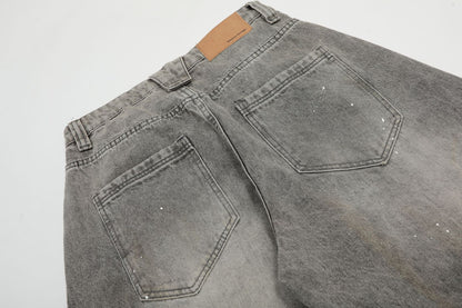 Washed Tapered Denim Jeans WN13040