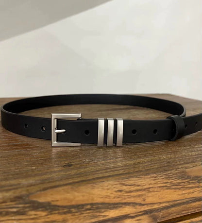 Metal Buckle Versatile PU Leather Belt WN23157