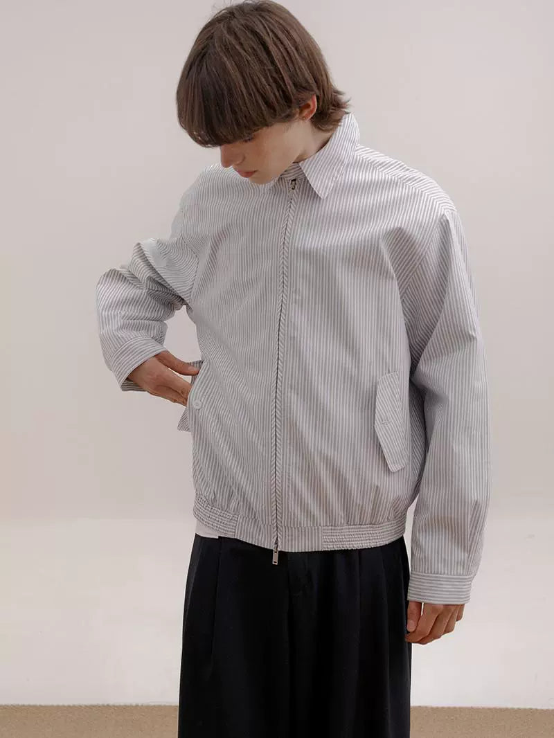 Stripe Design Zipper Jacket WN21647