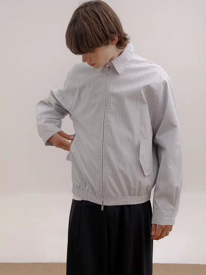 Stripe Design Zipper Jacket WN21647