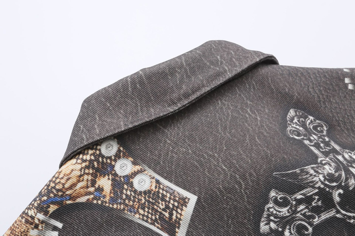 Cross Design Oversize Zipper Jacket WN14068