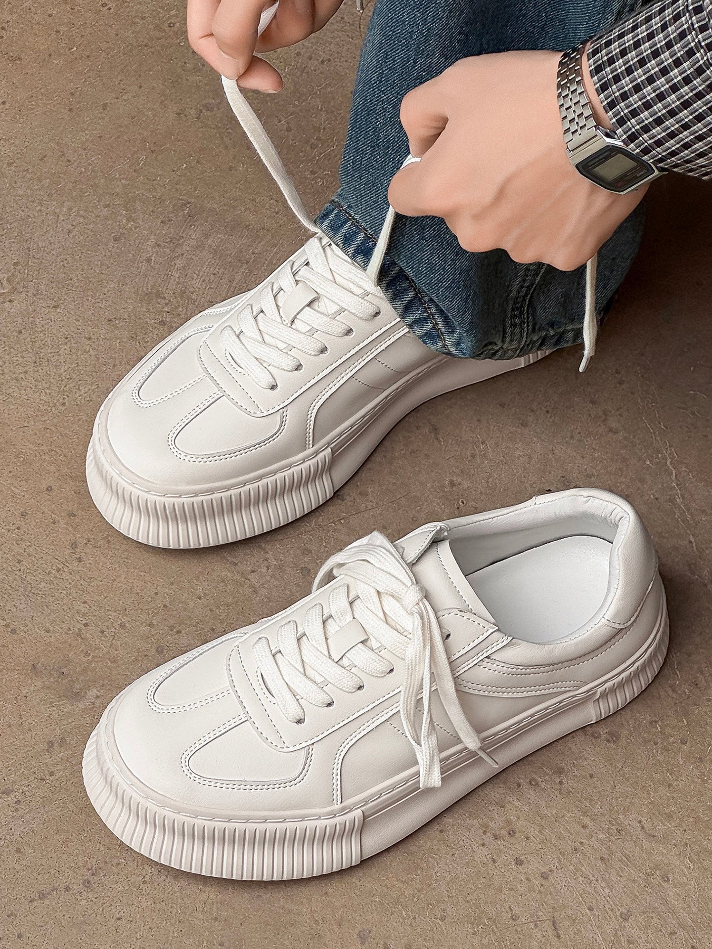 Rope Lace Platform Sneakers WN24536