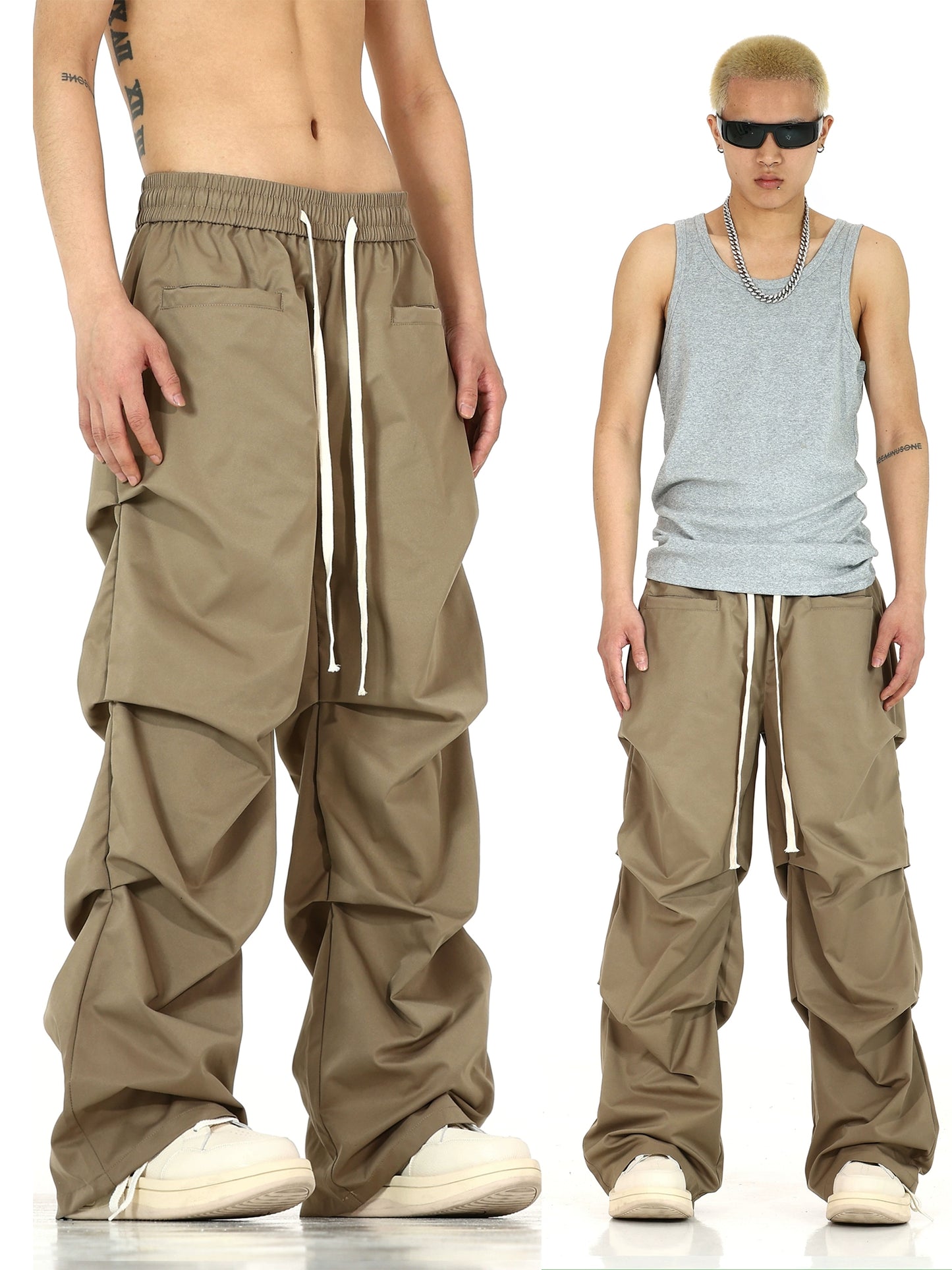 Pleats Straight Workwear Pants WN5731