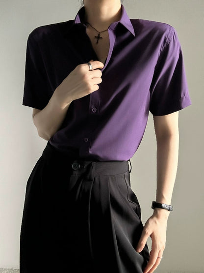 Plain Short Sleeve Shirt WN19634