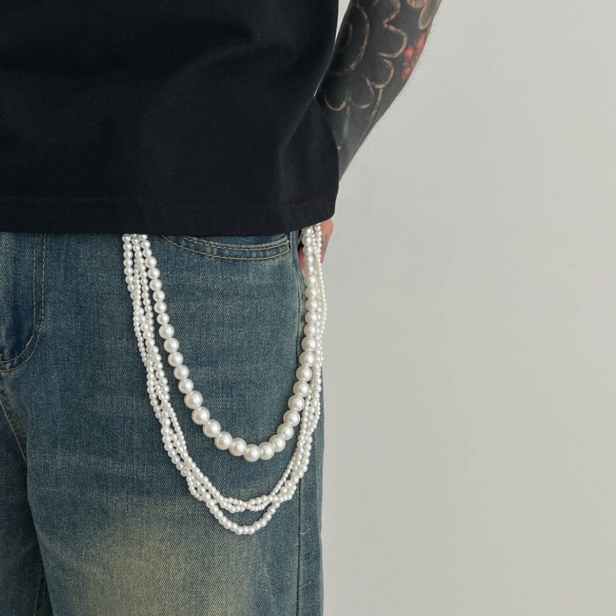 Wrapped Pearl Beads Pants Chain WN21072