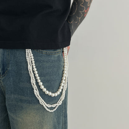 Wrapped Pearl Beads Pants Chain WN21072