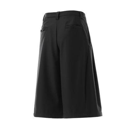 Drape Pleats Cropped Half Pants WN25777