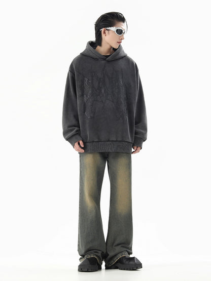 Washed Fleece Linning Oversize Hoodie WN10340