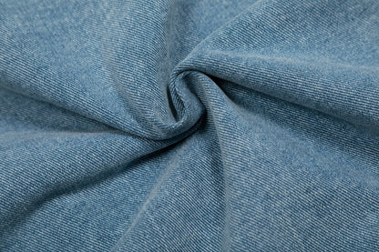 Faded Panel Stand Neck Denim Jacket WN28058