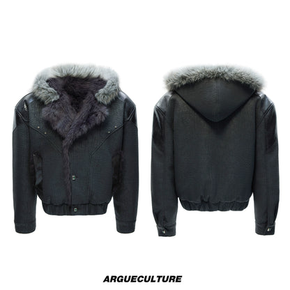 Hooded Fake Fur Collar Heavyweight Puffer Jacket WN22622