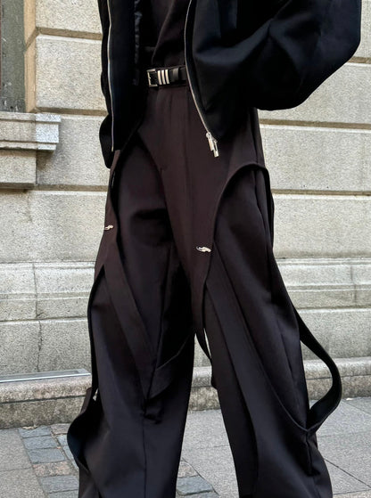 Deconstructed Panel Patchwork Wide Leg Trousers WN23173