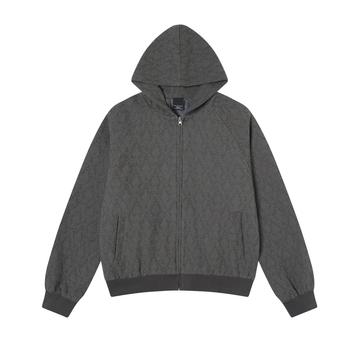 Textured Zipper Hoodie WN21434