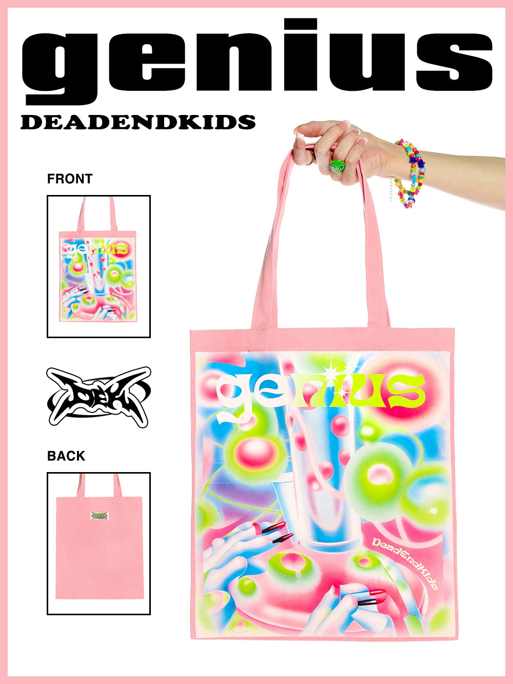 Graphic Print Tote Bag WN22275