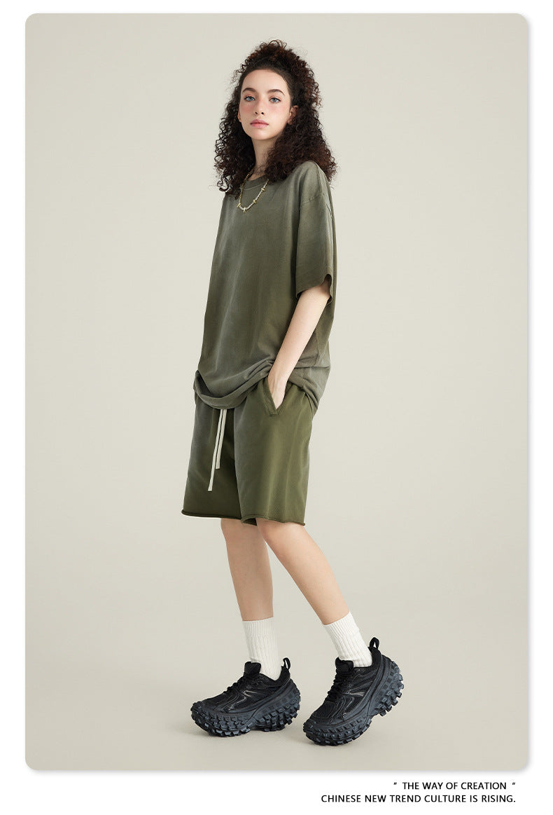 Washed Oversize Short-sleeve T-shirt WN6443
