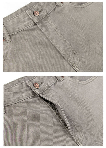 Panel Curved Leg Wide Leg Denim Jeans WN26300