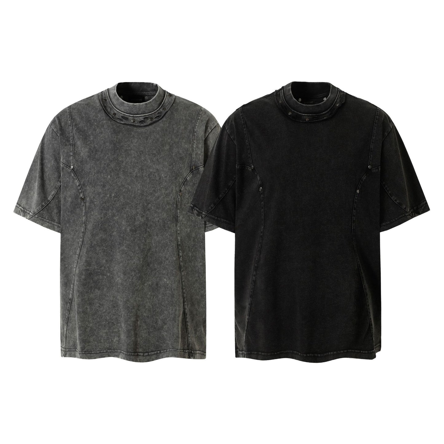 Studs Washed Short Sleeve T-Shirt WN26765