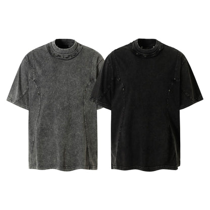 Studs Washed Short Sleeve T-Shirt WN26765