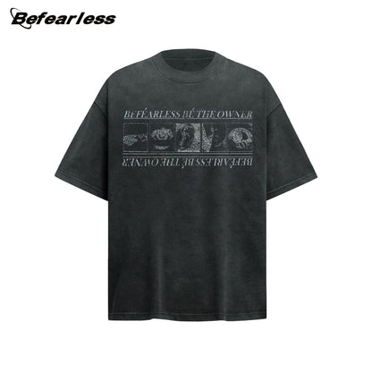 Graphic Letter Print Short Sleeve T-Shirt WN26174