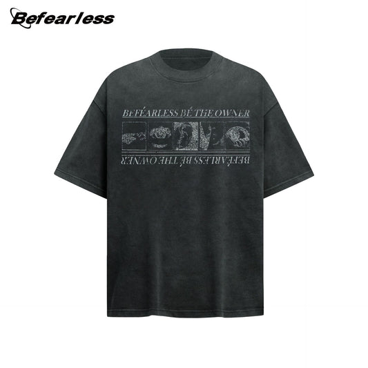 Graphic Letter Print Short Sleeve T-Shirt WN26174