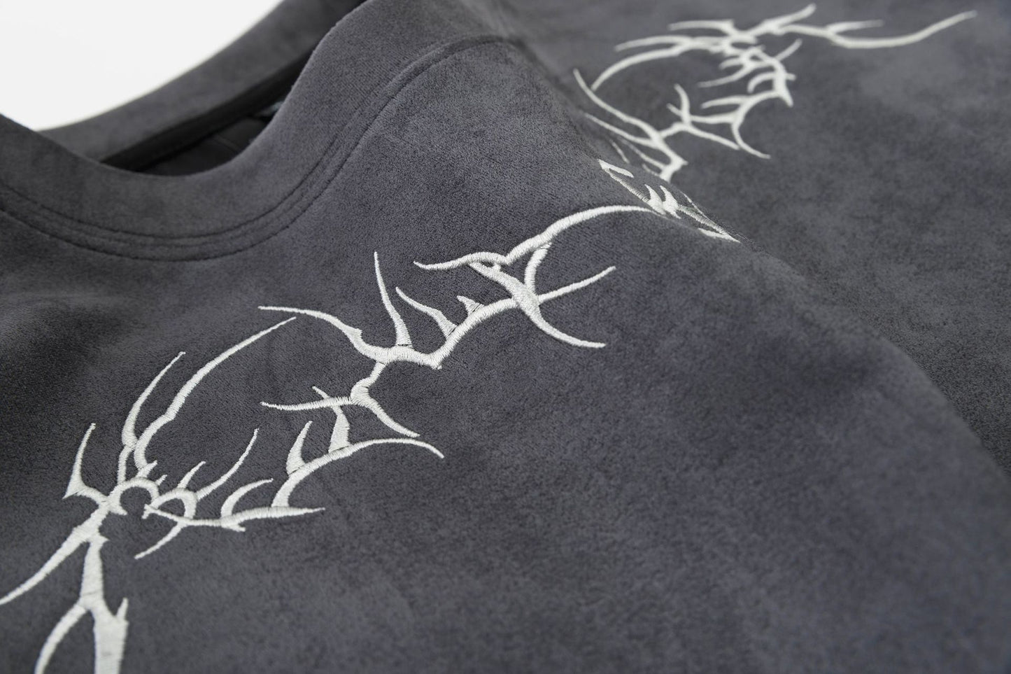 Oversize Suede Short Sleeve T-Shirt WN13121