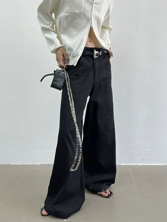 High Waisted Wide-Leg Straight Pants WN7423