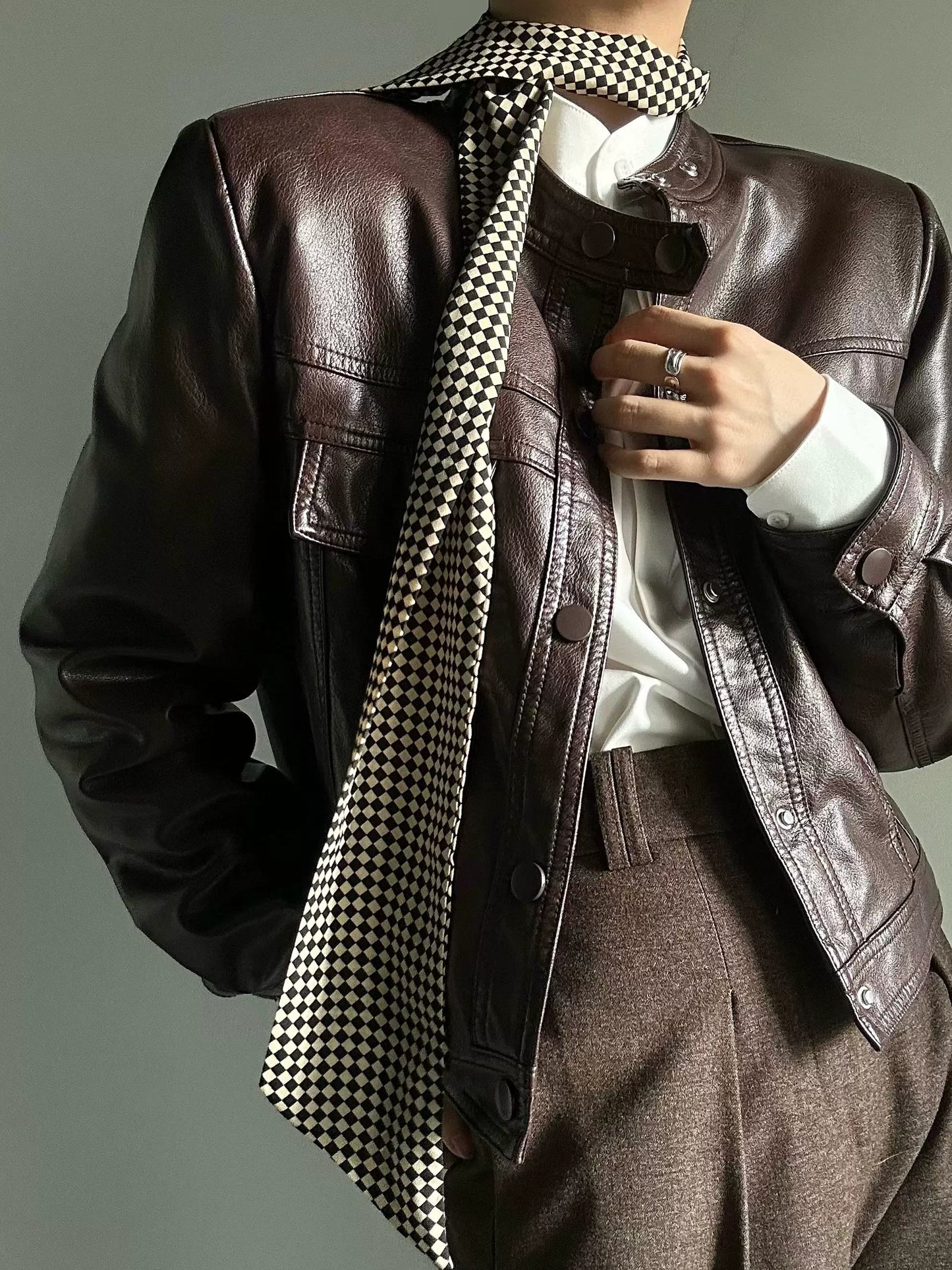 Checkered Stripes Scarf WN19669