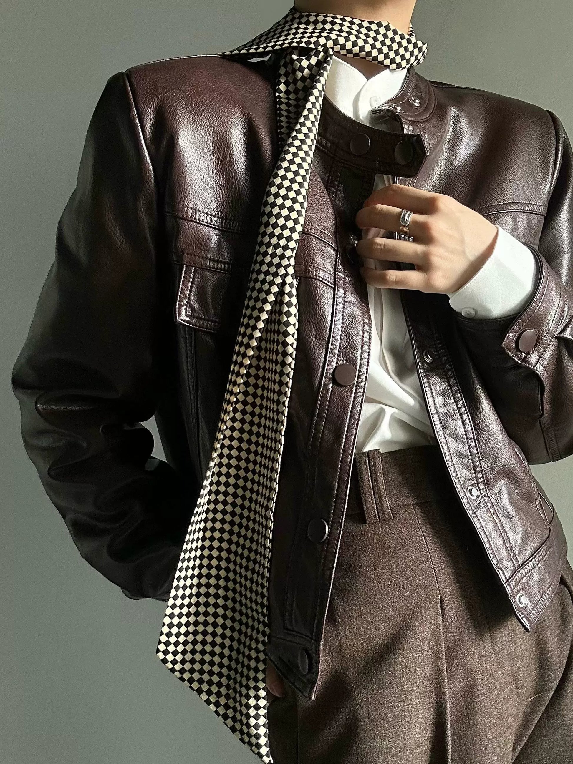 Checkered Stripes Scarf WN19669