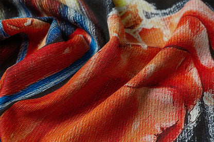 Oil Paint Washed Oversize Short Sleeve T-Shirt WN16129