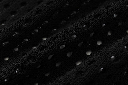 Mesh Damage Design Knit Vest WN25757