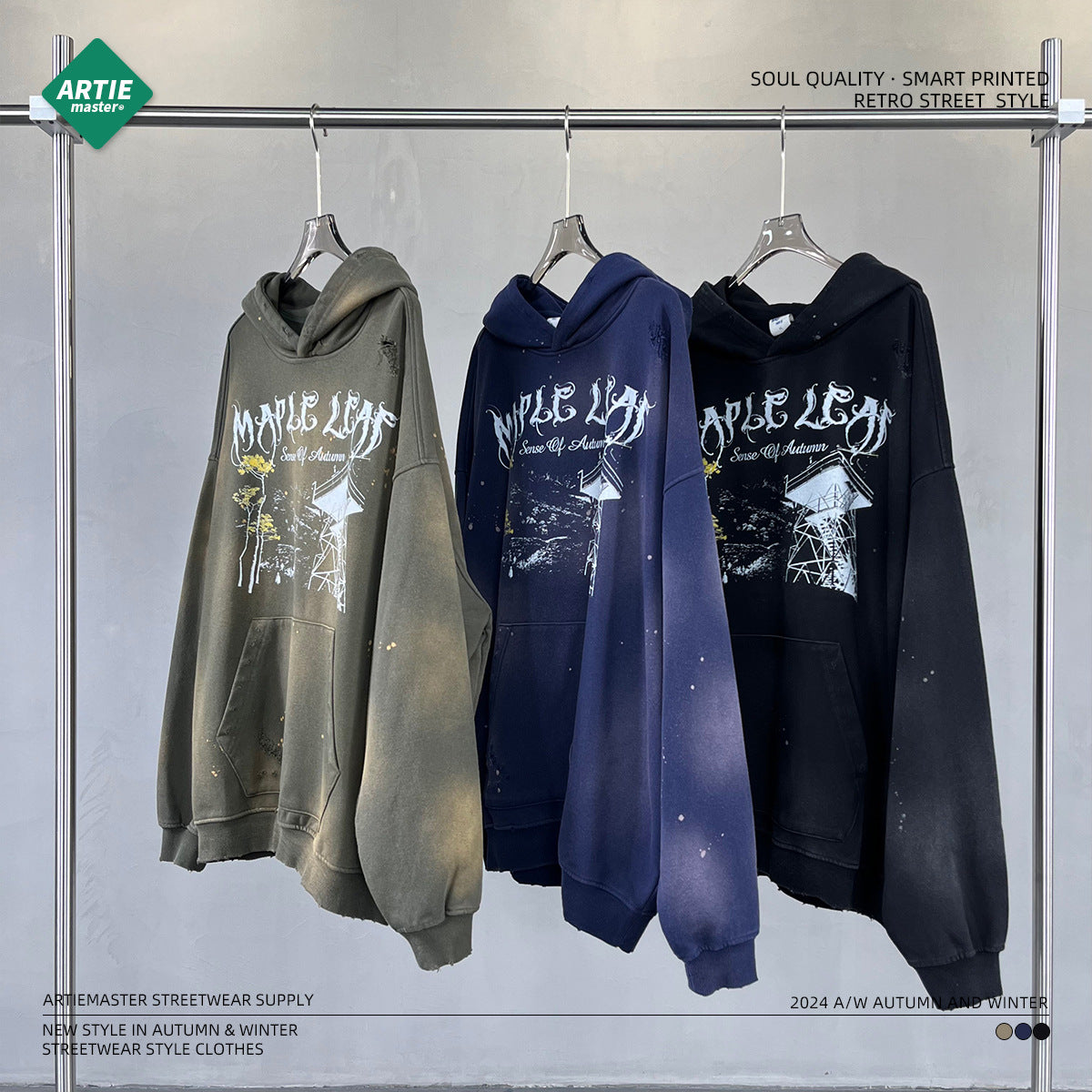 Spray-Dye Print Oversize Hoodie WN9984