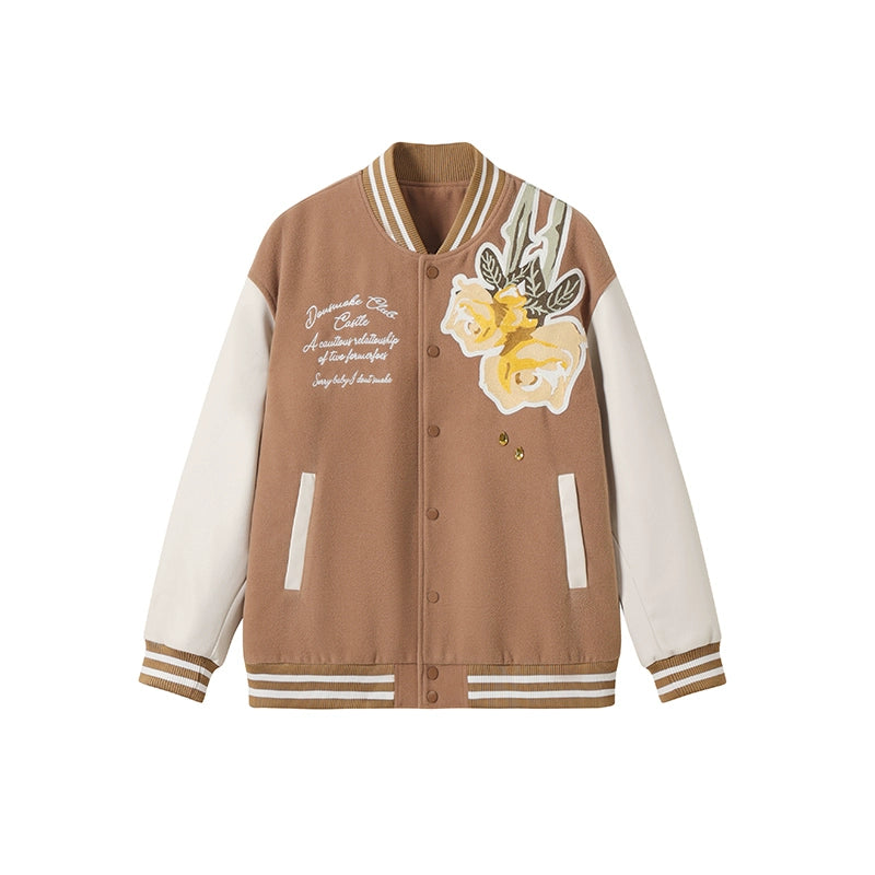 Rose Embroidery Baseball Jacket WN10127