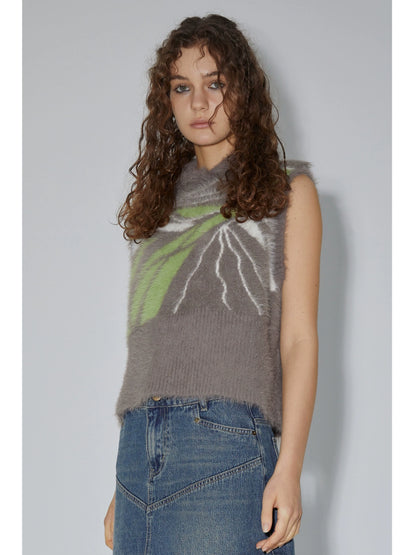 Graffiti Design Knit Vest WN19052