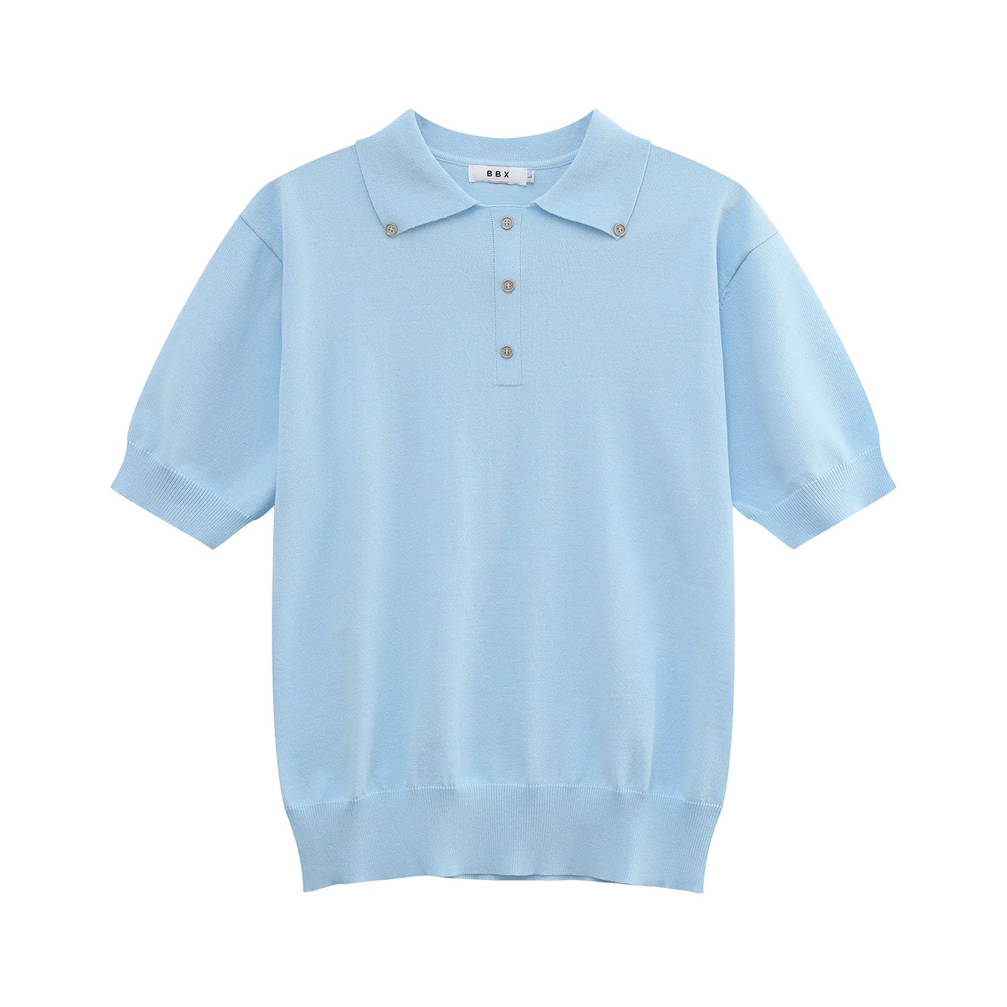 Button Collar Knit Short Sleeve T-Shirt WN24912