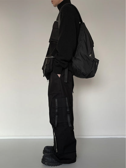 Multi-Pocket Heavyweight Zipper Cargo Pants WN15145