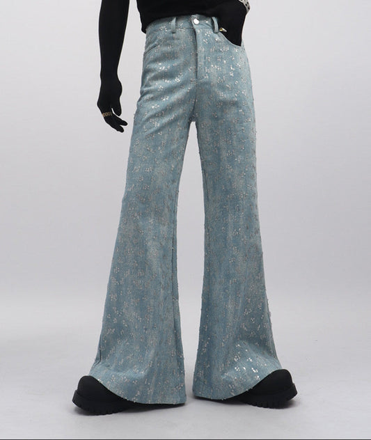 Sequin Design Flare Pants WN23763